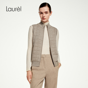 针织马甲女LWL353M14100 Laurel劳芮新款 山羊绒