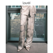 秀场同款 Laurel春夏新款 渐变扎染花时尚 直筒裤 女LWL352K04900