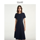 连衣裙LWL351Y08300 Laurel劳芮羊毛航海圆领职装 轻薄绵羊毛