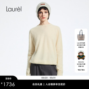 慵懒随性圆领羊毛衫 Laurel劳芮新款 LWD366M02800 绵羊毛