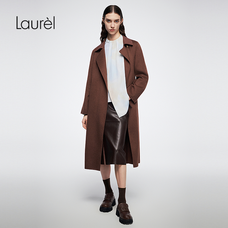 【驼绒顺毛双面呢】Laurel劳芮25秋新款长款大衣LWL364D02400