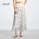 Laurel劳芮26春新款 桑蚕丝 印花高腰大裙摆长裙LWD371Q00100
