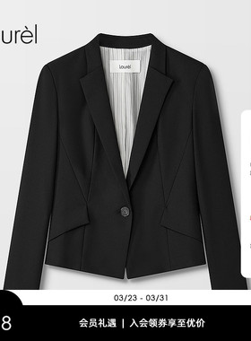 【绵羊毛】Laurel劳芮新款经典收腰短款修身西装LWL343T10400
