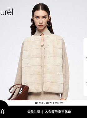 【丹麦皇冠级白貂】Laurel劳芮新款水貂皮草马甲LWL364S02200