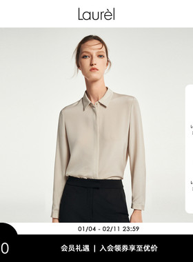 【真丝】Laurel劳芮新款淡人双层重绉真丝衬衫LWL351C00100