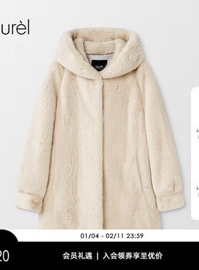 【水貂毛皮】Laurel劳芮新款连帽水貂大衣外套LWD366S12900