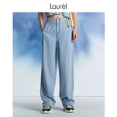 Laurel劳芮春夏宽松直筒修身 女LWL342K07300 显瘦垂感牛仔裤