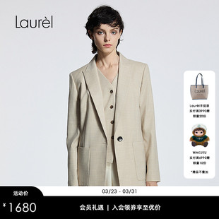 女LWD365T00800 通勤一粒扣西装 Laurel劳芮新款 经典
