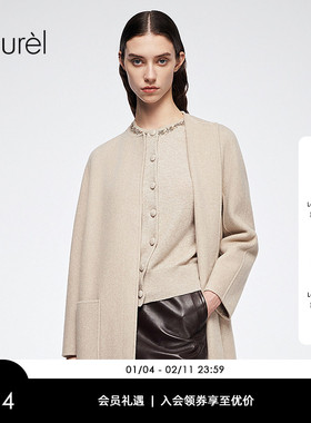 【超细羊毛料】Laurel劳芮新款钉珠开衫LWL364M01200