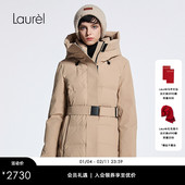风连帽羽绒服LWD353L01800 工装 白鹅绒 Laurel劳芮新款