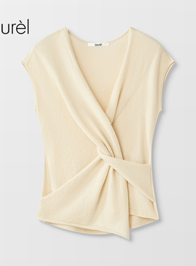 【山羊绒】Laurel劳芮25秋新款扭结收腰针织衫LWD366M08800