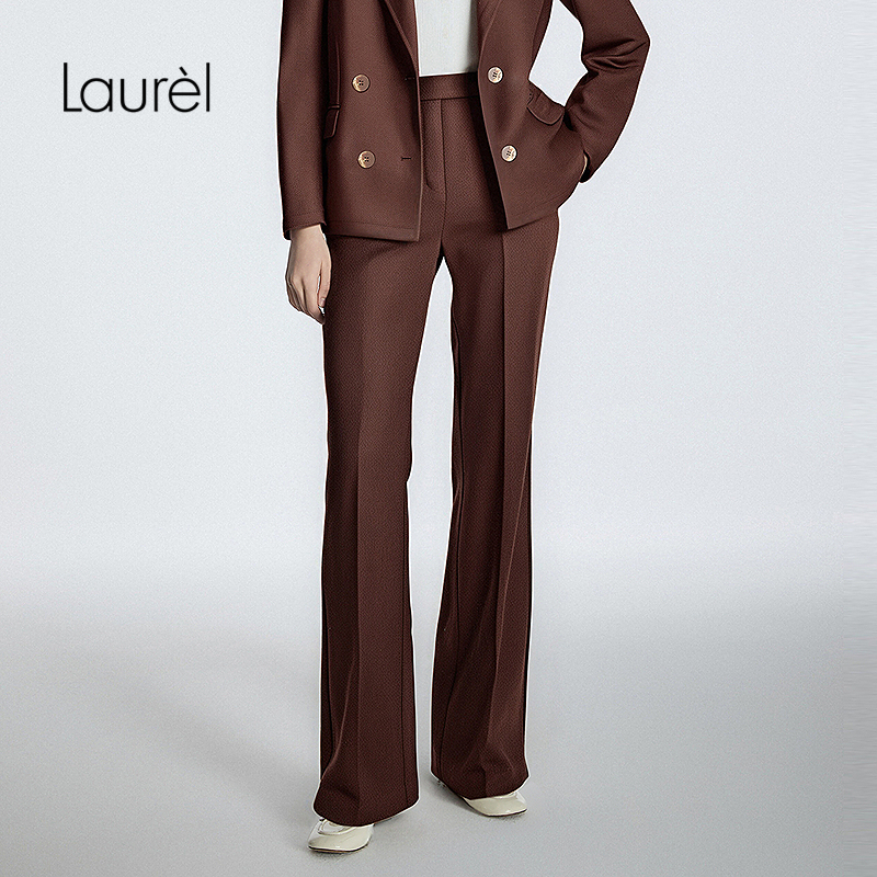 【绵羊毛】Laurel劳芮可露丽檀木棕羊毛西裤女LWD356K07200