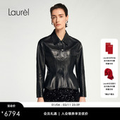 Laurel劳芮新款 羊皮革 摩登小羊皮皮衣女LWL353X01800