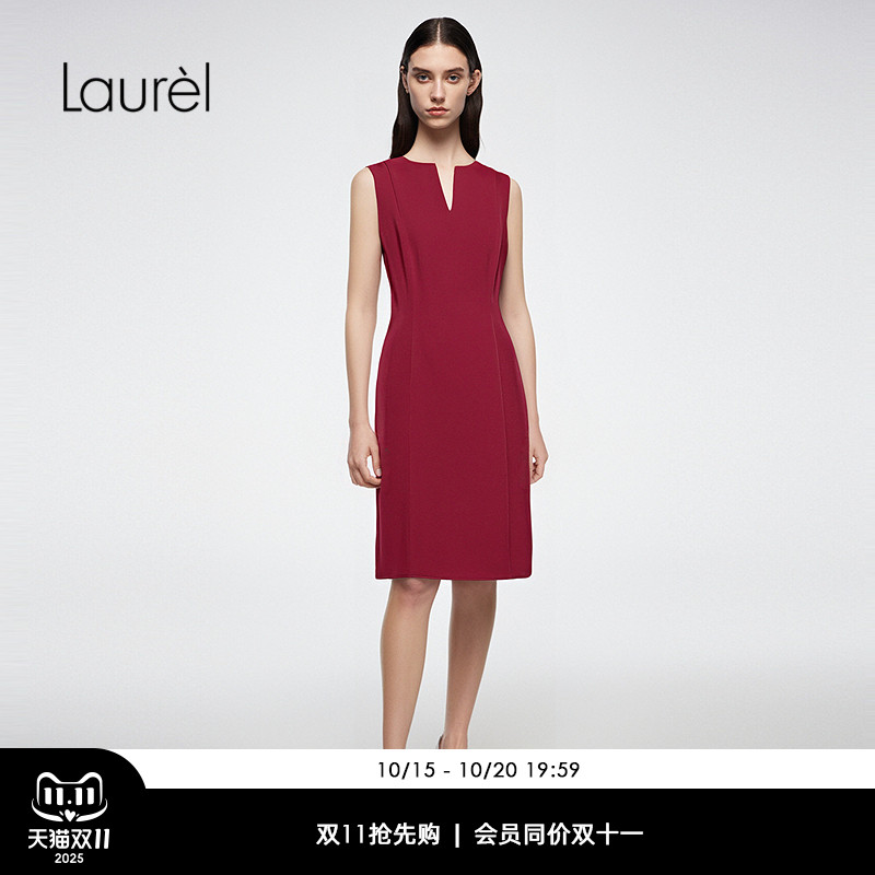 Laurel劳芮经典通勤修身无袖连衣裙LWD341Y05800