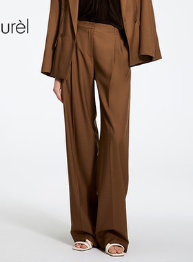 【Super140美丽诺羊毛】Laurel劳芮26春新款直筒西裤LWL371K07600