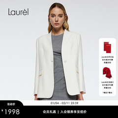 【绵羊毛】Laurel劳芮新款无领设计感西装外套女LWD363T02500
