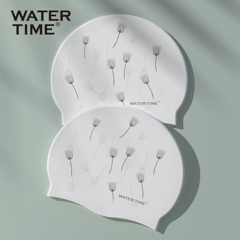 WATERTIME游泳帽女款硅胶不勒头专业防水防雾成人儿童通用游泳帽