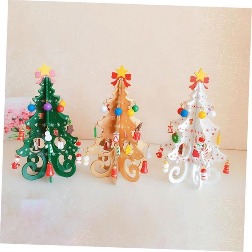 Christmas Tree Childrens Handmade DIY Stereo Woode圣诞