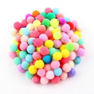 100Pcs 10/15/20/25mm Mini Fluffy Soft Pom Poms NKE24_16Pompo