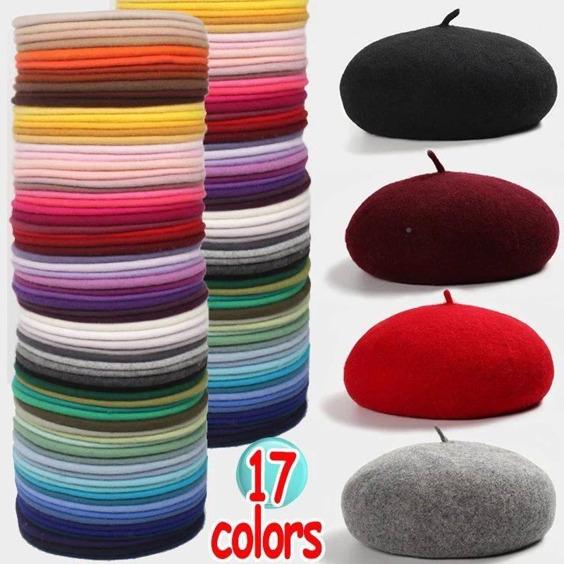 Winter Women Wool Berets French Artist Style Warm Beanie Hat