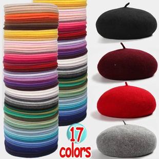 Winter Women Wool Berets French Artist Style Warm Beanie Hat