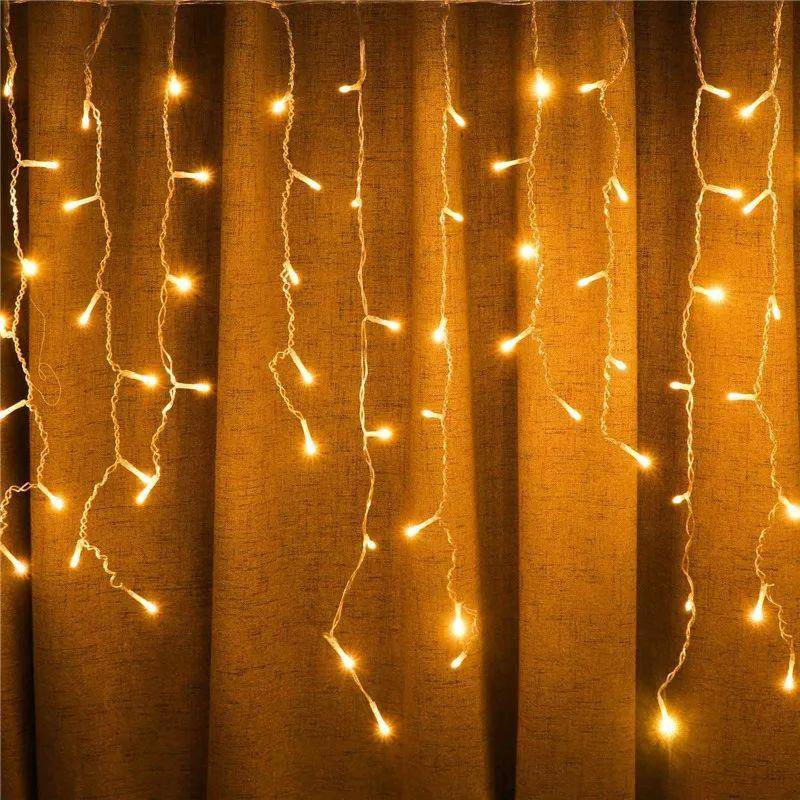 5m Outdoor Christmas Fairy Lights LED Icicle Curtain String