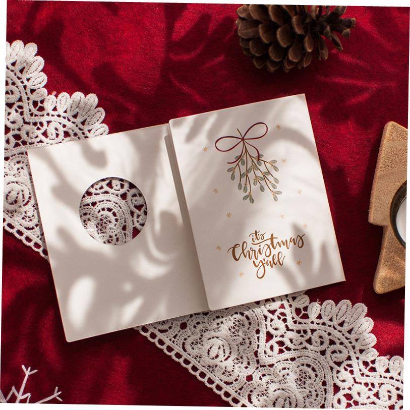 Happy Christmas Greeting Card Festival Wishing Card