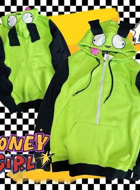 Anime Invader Cosplay Costume Coat Alien Zim Hoodies Jacket