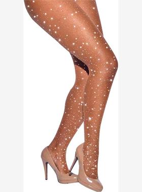Women Sexy Stockings Tights Rhinestone Mesh Fishnet Pantyhos