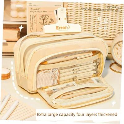Large Capacity Pencil Case Kawaii Canvas Pencilcase School