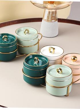 Ceramic candy cans, fruit plates, snack plates, and platters