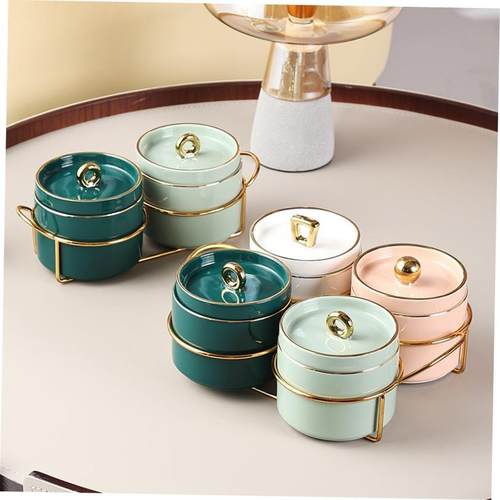 Ceramic candy cans, fruit plates, snack plates, and platters