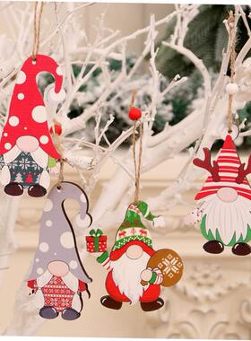 12pcs Christmas wooden pendant christmas decoration tree