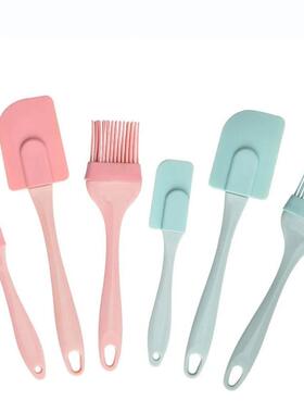 3Pcs Cake Silicone Spatula Set Heat Resistant Rubber Mixer N