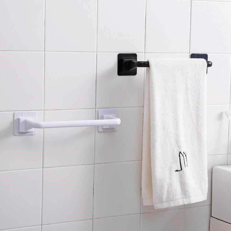 towel rack bathroom no hole drying wall hanging towel