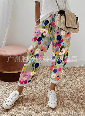2024 Leisure Waistband New Digital Printed Women's Wear