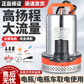 直流潜水泵12V24V48V60V电瓶车电动车纯铜水泵小型灌溉农用抽水机