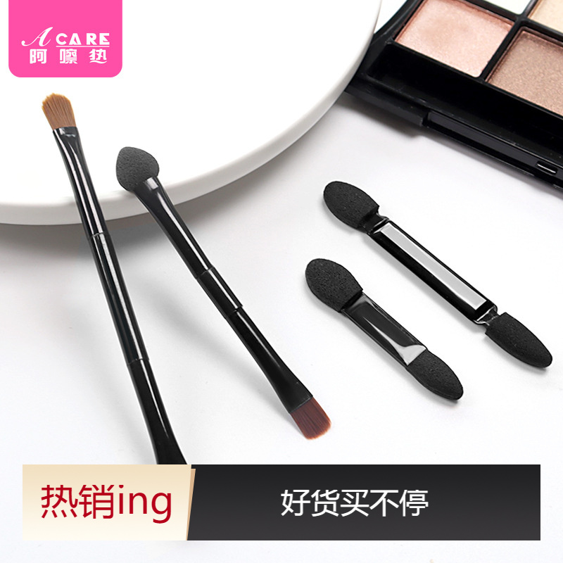 眼影刷/一次性A1p850-一次性双头眼影棒装眼影刷海绵棒双