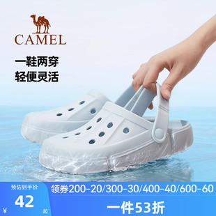沙滩鞋 室外穿游泳拖鞋 骆驼女鞋 夏季 海边防滑水鞋 凉拖洞洞漂流凉鞋