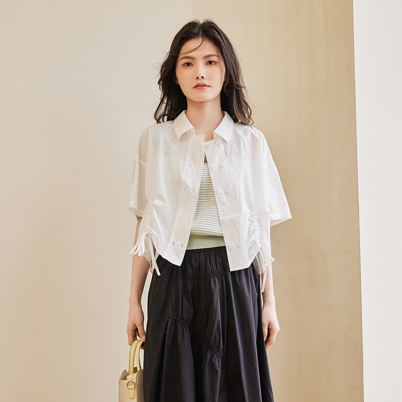 Lucidy-鲁思蒂直筒型短款衬衫