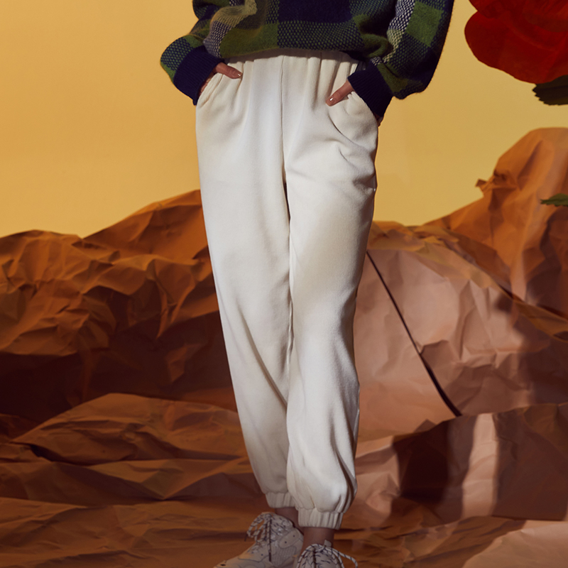 Lucidy鲁思蒂2024秋季新款长款休闲裤运动简约