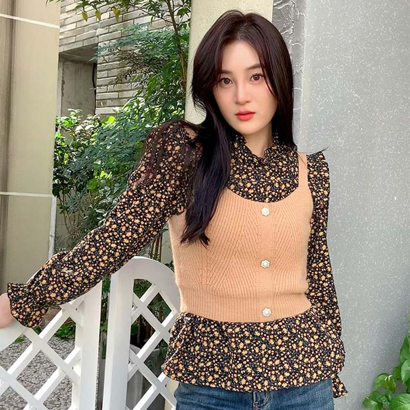 Lucidy/鲁思蒂纯色吊带女2024冬季新品通勤百搭简约短款修身背心