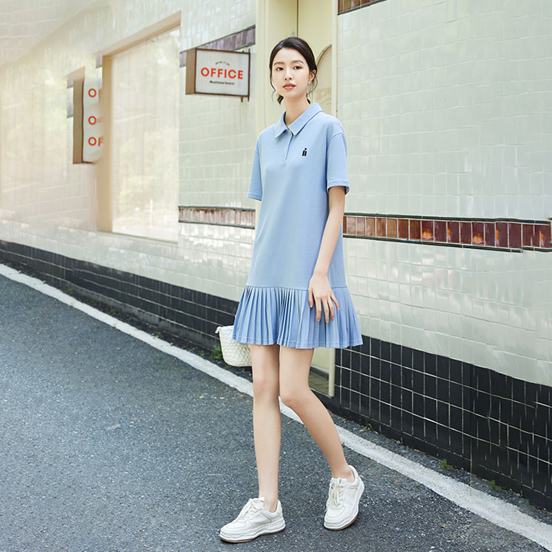 短袖落肩袖连衣裙Lucidy/鲁思蒂