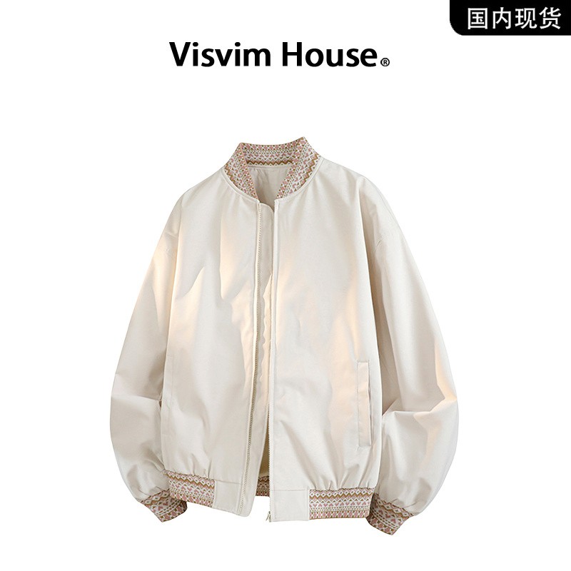 品牌现货撤柜】VISVIM WINGS秋季新款撞色棒球服情侣夹克外套男