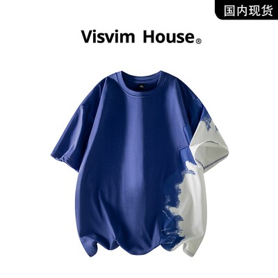 品牌现货撤柜】VISVIM WINGS夏季纯棉半袖撞色凉感短袖T恤男士