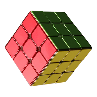 圣手电镀三阶魔方磁力版专业比赛速拧顺滑儿童益智玩具送礼物