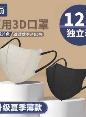 医用口罩一次性医疗正品独立包装黑色口罩女高颜值2025新款莫兰迪