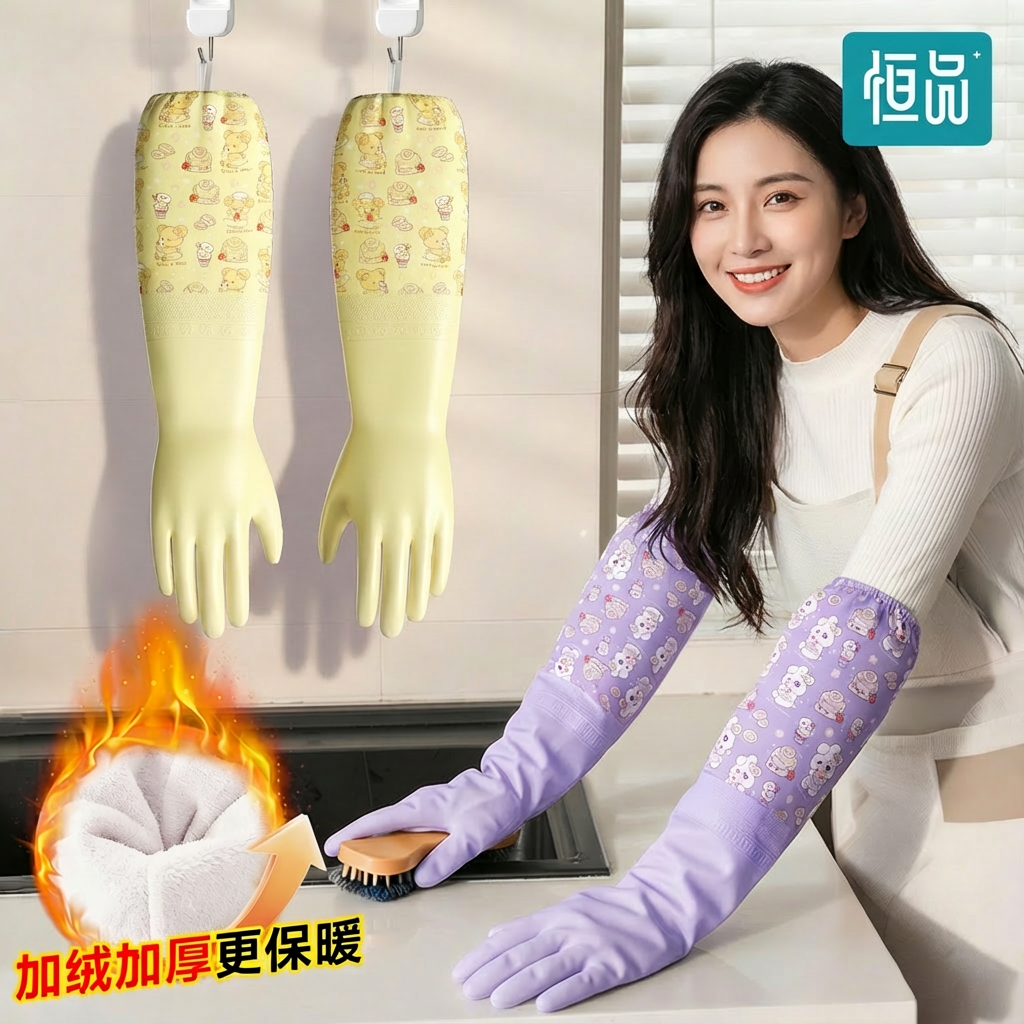 恒品洗碗手套家务厨房耐用橡胶丁腈官方旗舰店洗衣服专用刷碗清洁,家庭/个人清洁工具,常规家务手套,淘宝优惠券,粉丝福利购,淘宝优惠卷