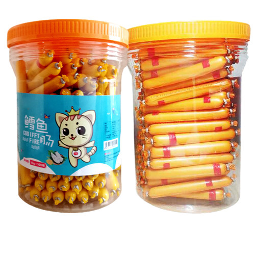 宝宝鳕鱼肠虾肠儿童即食零食桶装