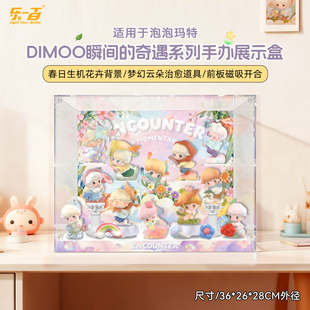乐一百适用泡泡玛特DIMOO瞬间的奇遇系列手办盲盒收纳防尘展示盒
